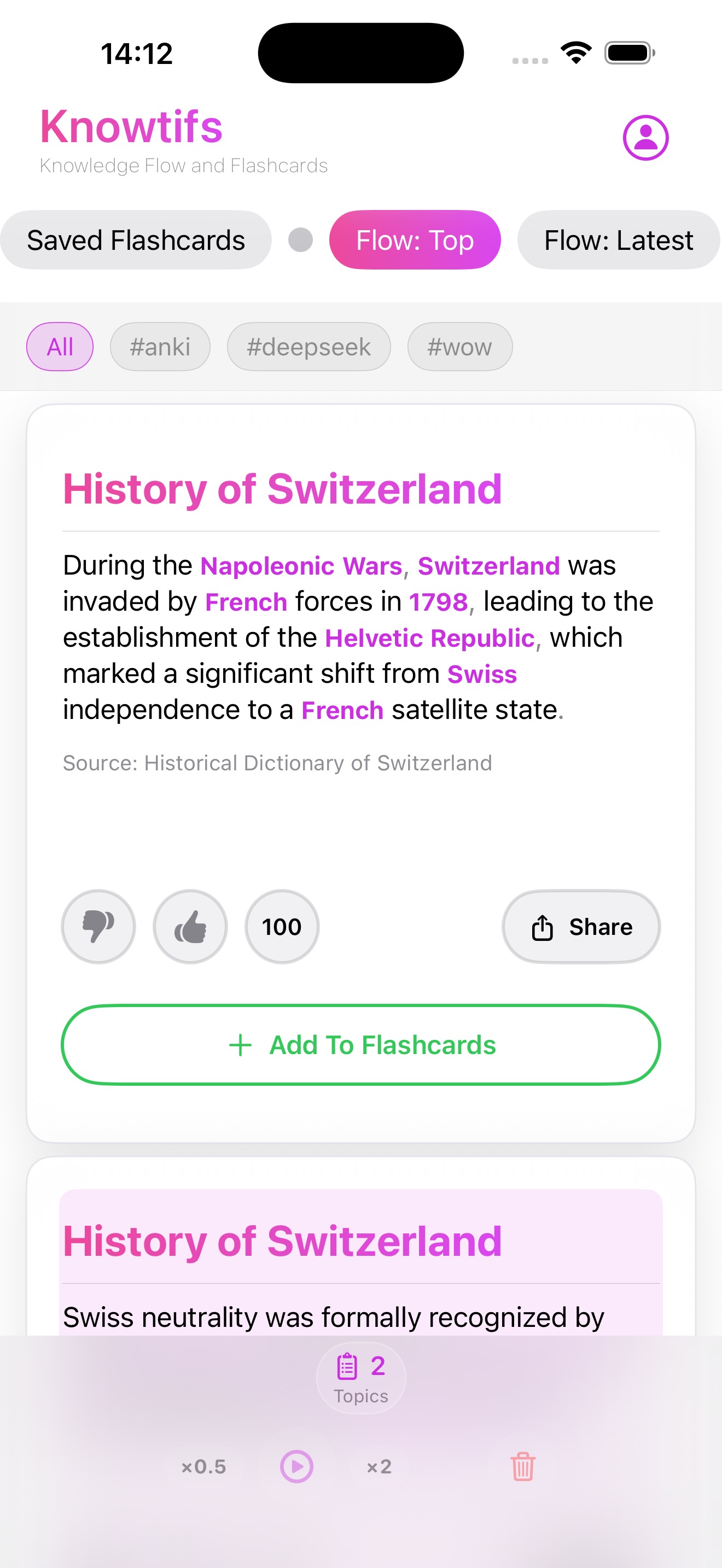 Knowledge Feed